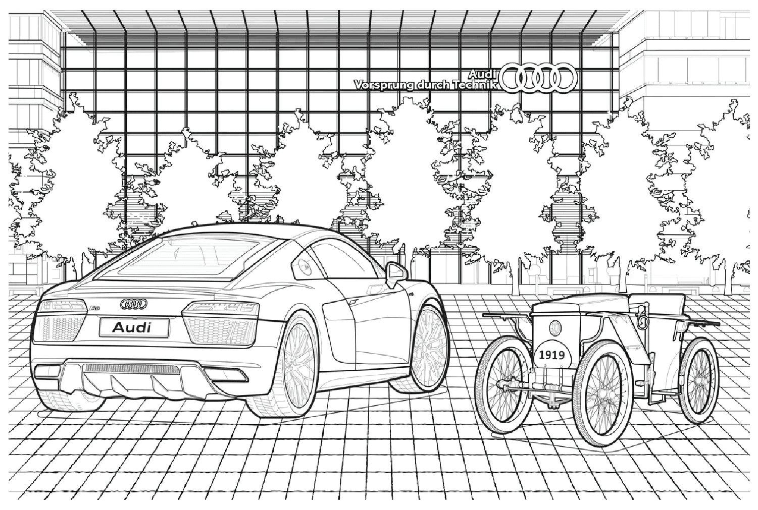 Audi utskrivbar fargelegging