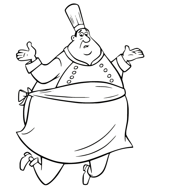 Auguste Gusteau fra Rottatouille fargelegging