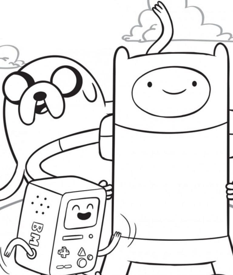 BMO, Finn og Jake fargelegging