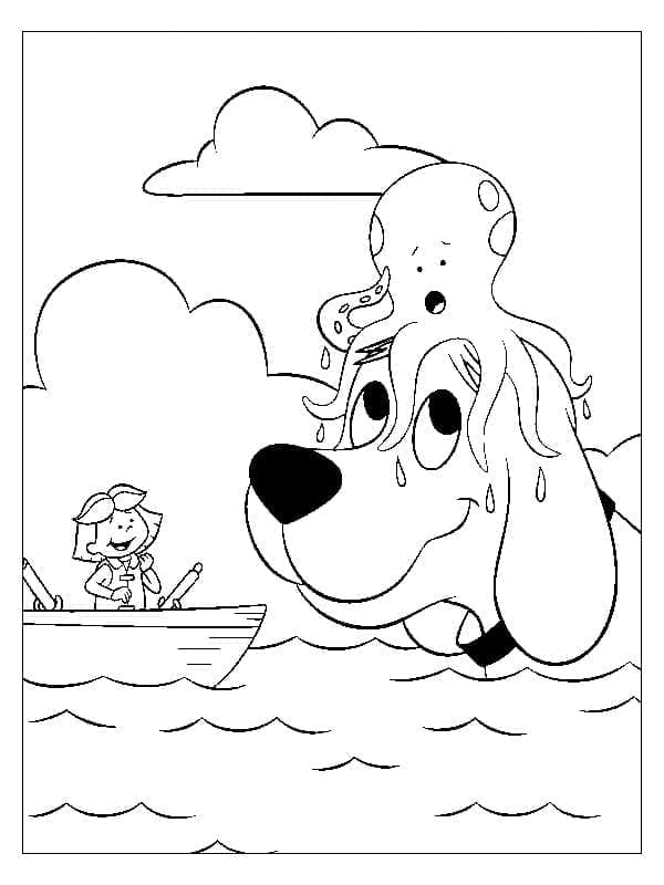 Clifford og blekksprut fargelegging