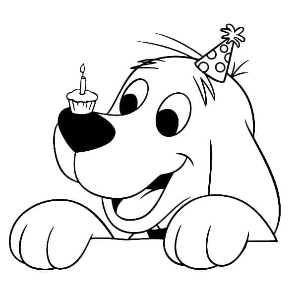 Clifford og cupcake fargelegging