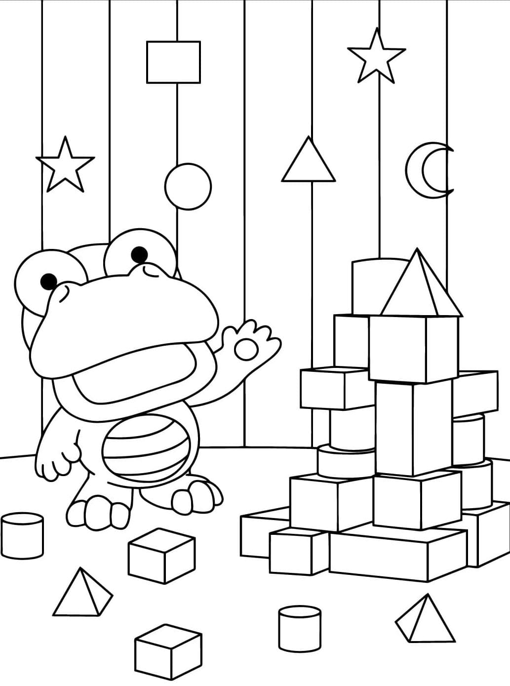 Crong fra Pororo den lille pingvinen fargelegging