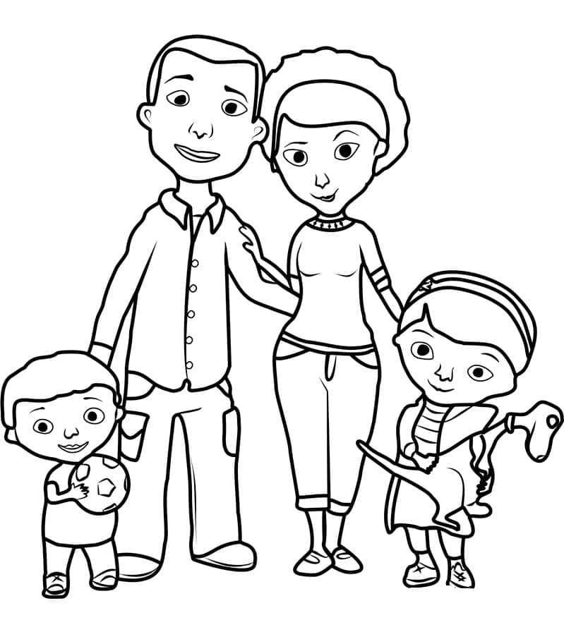 Doktor McStuffins familien fargelegging