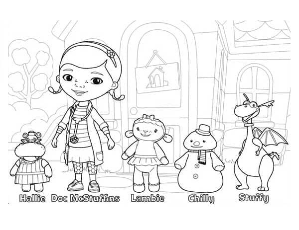 Doktor McStuffins figurer fargelegging