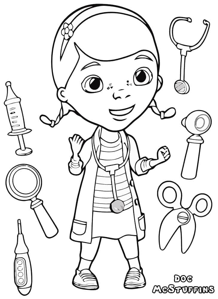 Doktor McStuffins for barn fargelegging