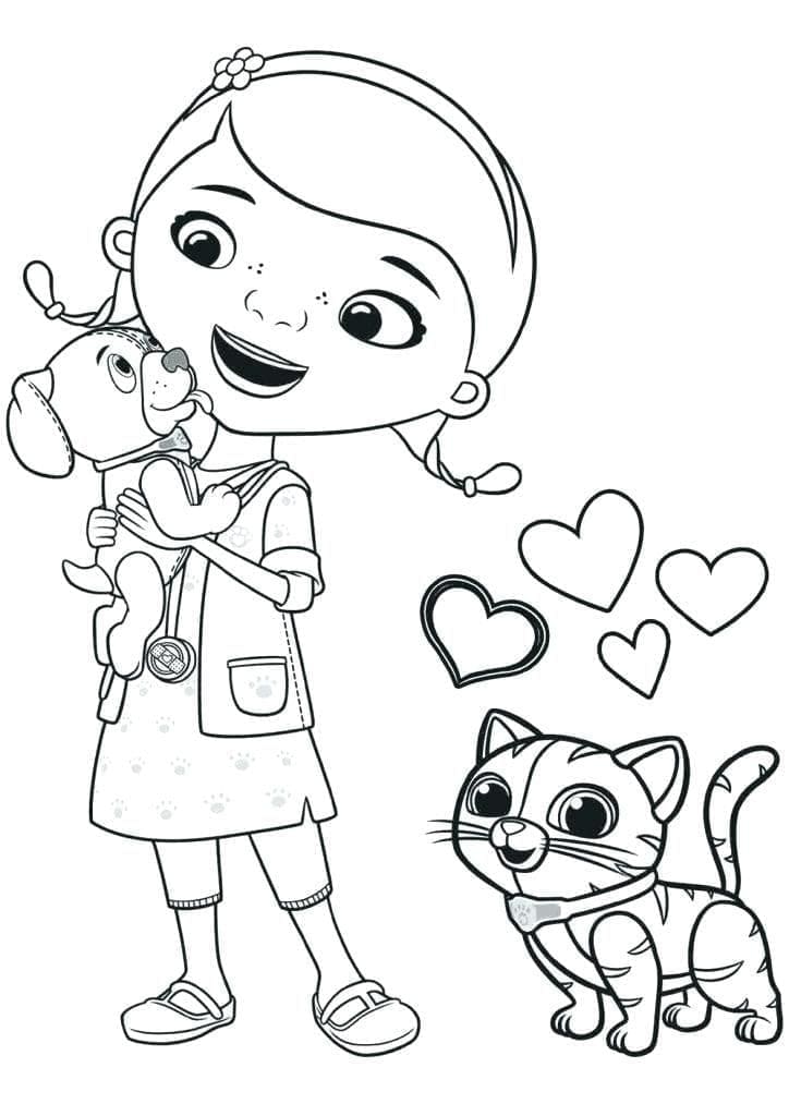 Doktor McStuffins gratis for barn fargelegging