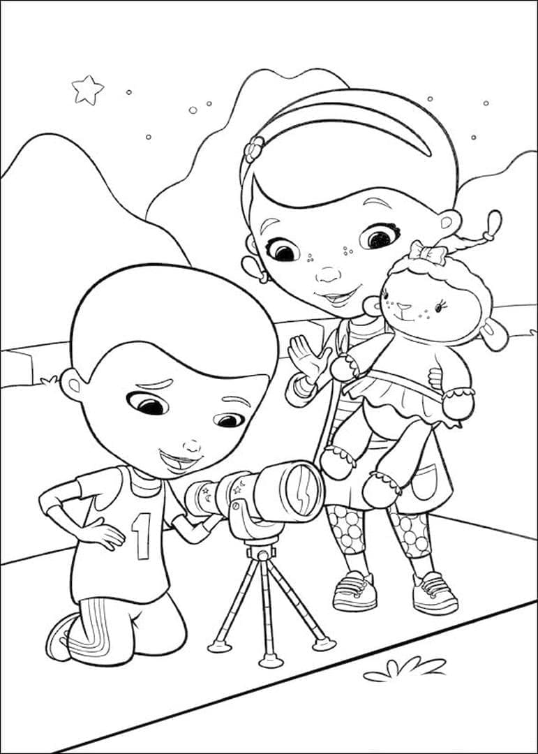 Doktor McStuffins utskrivbar fargelegging