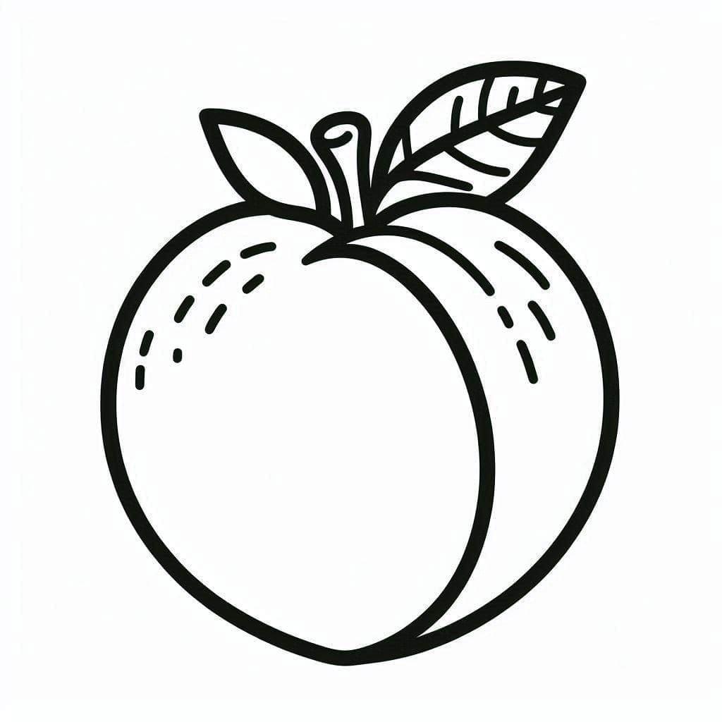 Enkel ferskenfrukt fargelegging