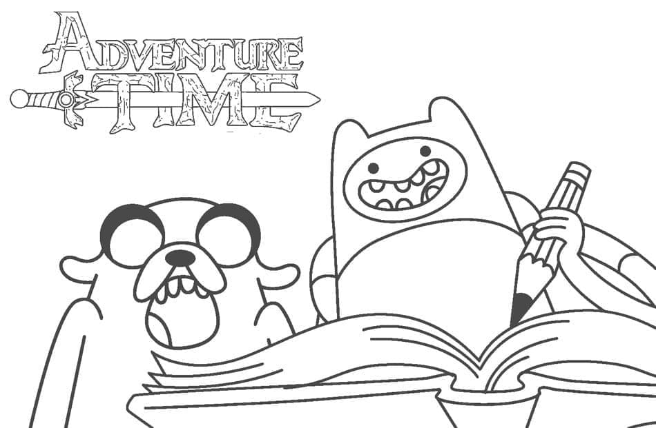 Eventyrtid Jake og Finn fargelegging