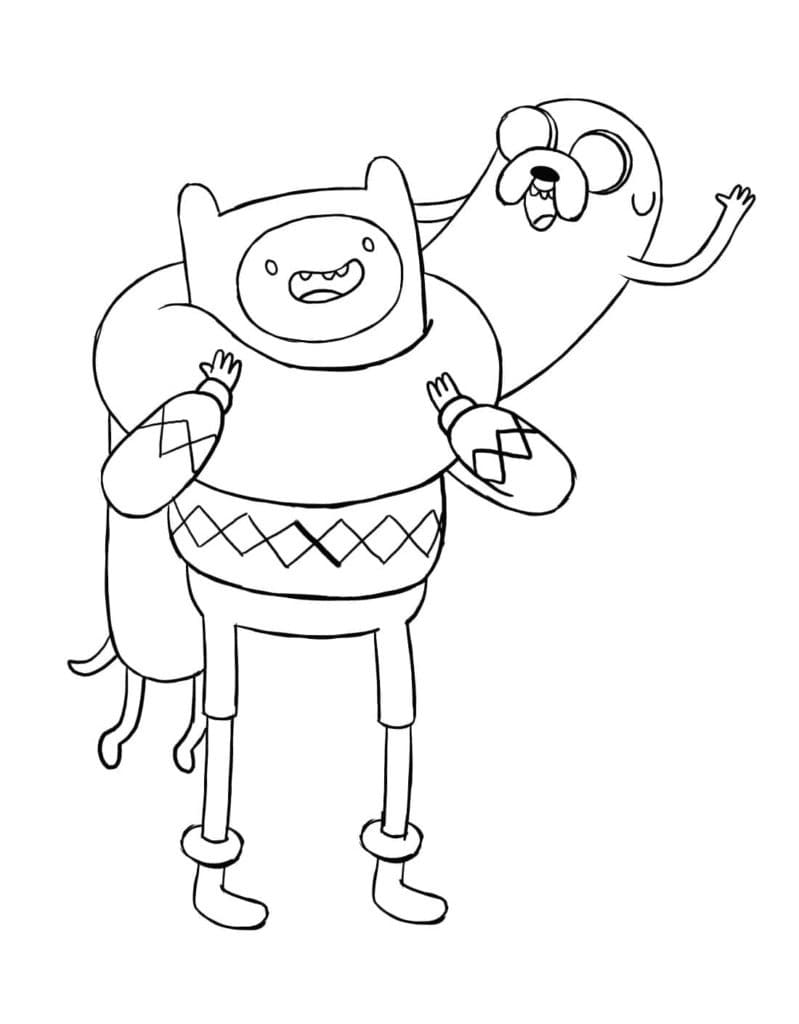 Finn og Jake i Eventyrtid fargelegging