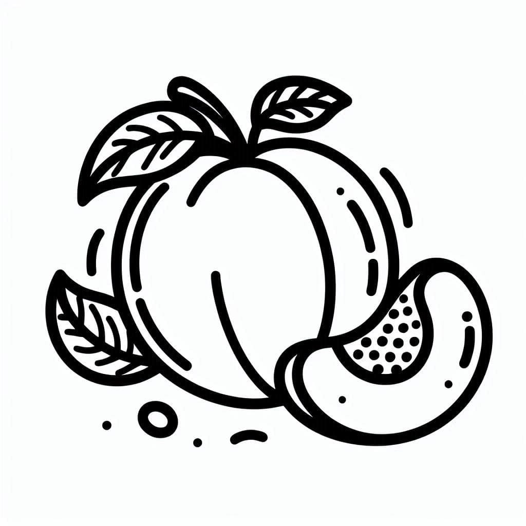 Gratis ferskenfrukt fargelegging