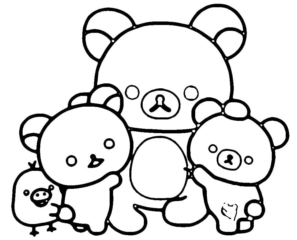 Gratis Rilakkuma for barn fargelegging