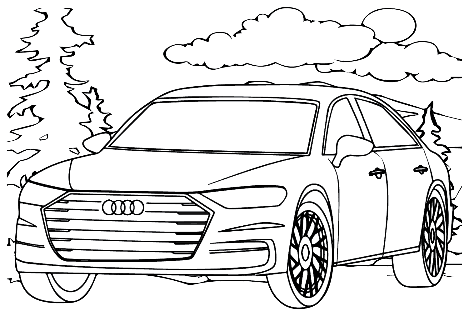 Gratis utskrivbar Audi fargelegging