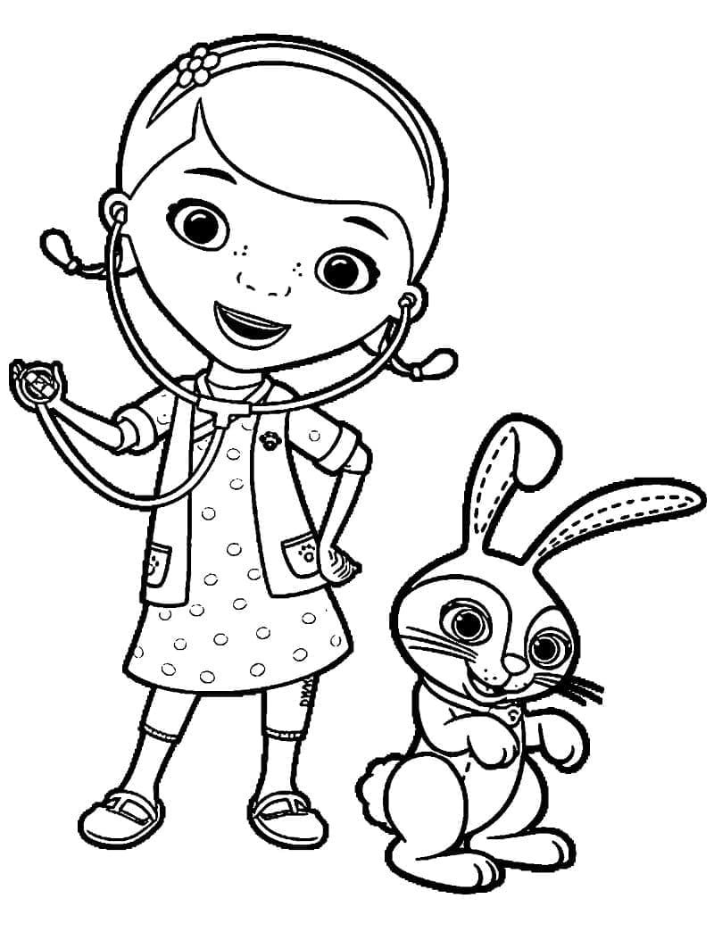 Gratis utskrivbar Doktor McStuffins fargelegging