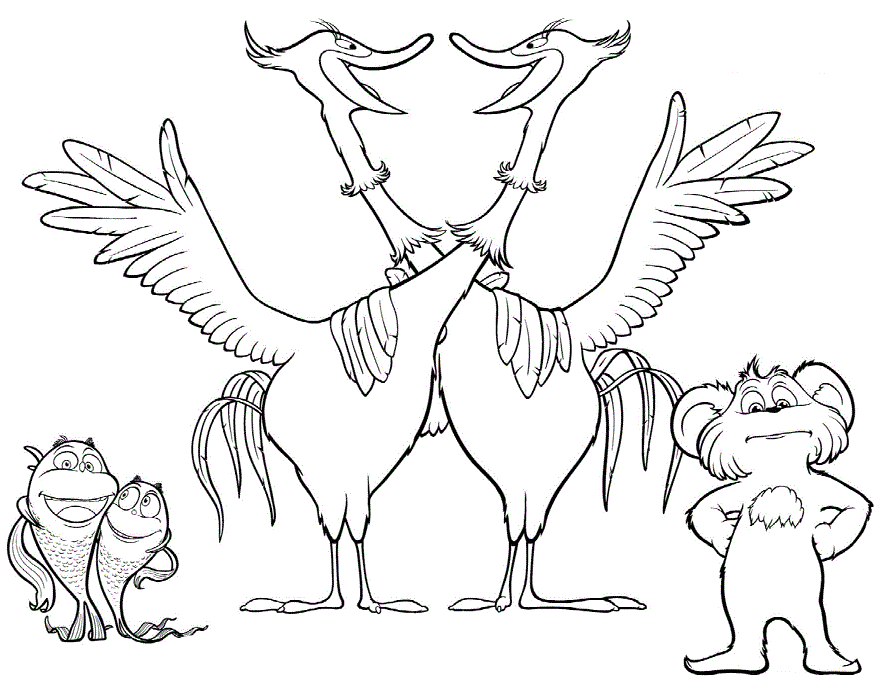 Gratis utskrivbar Lorax fargelegging