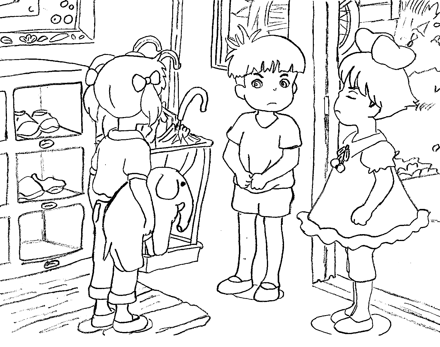Gratis utskrivbar Ponyo fargelegging