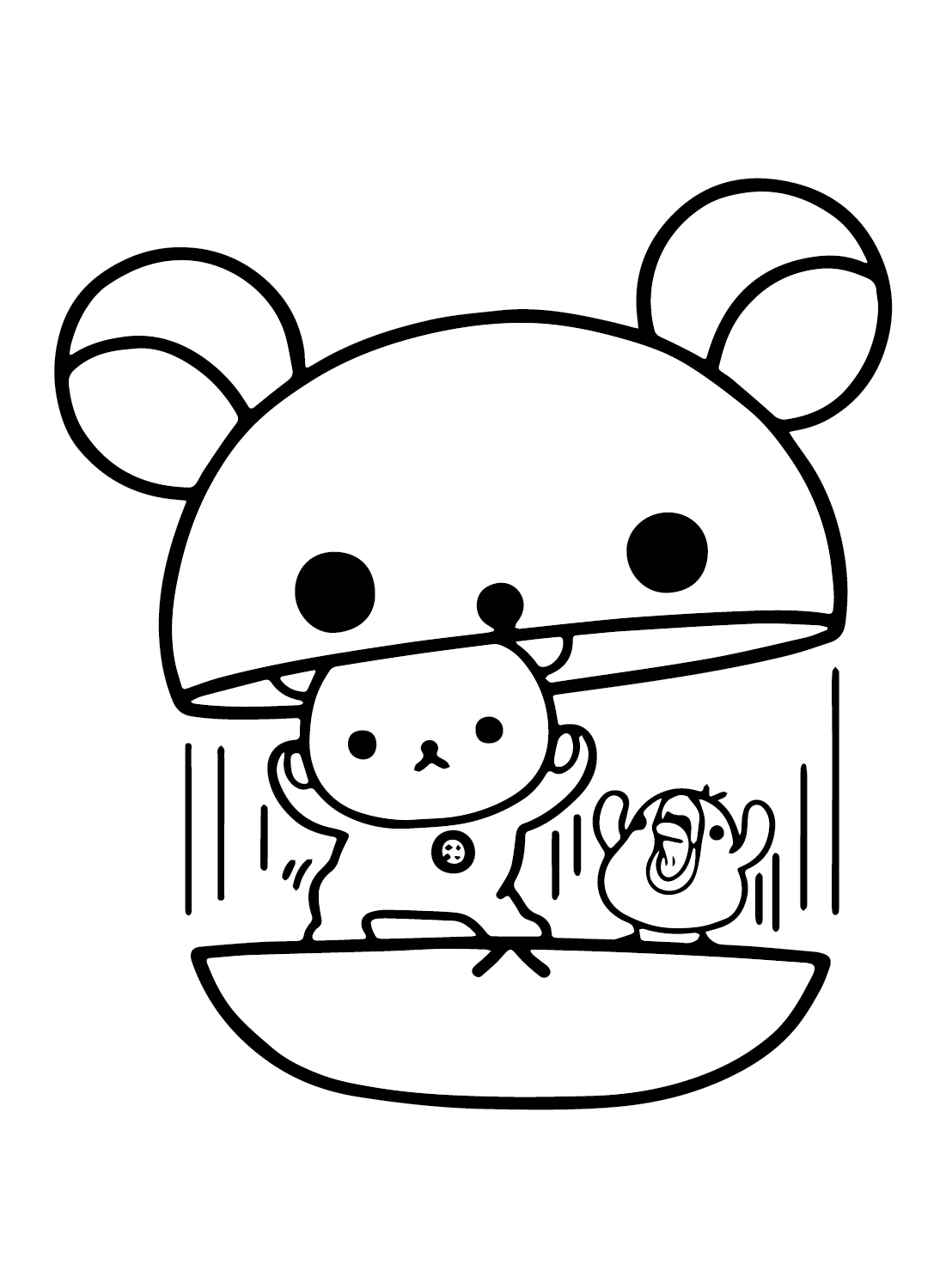Gratis utskrivbar Rilakkuma fargelegging