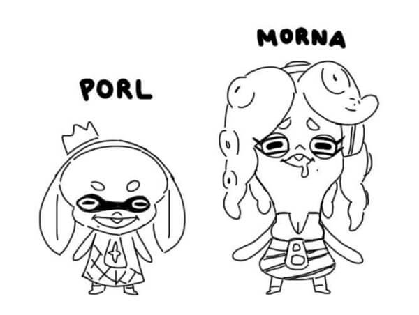 Jenter fra Splatoon del to fargelegging
