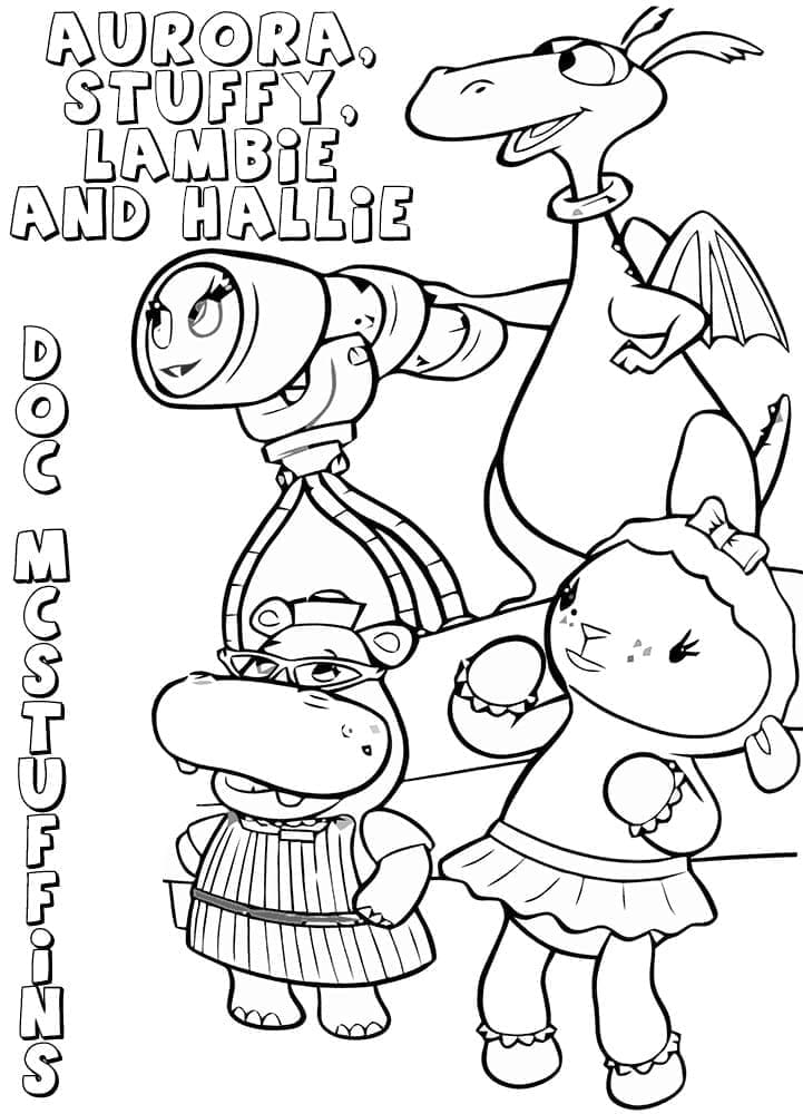 Karakterer i Doktor McStuffins fargelegging