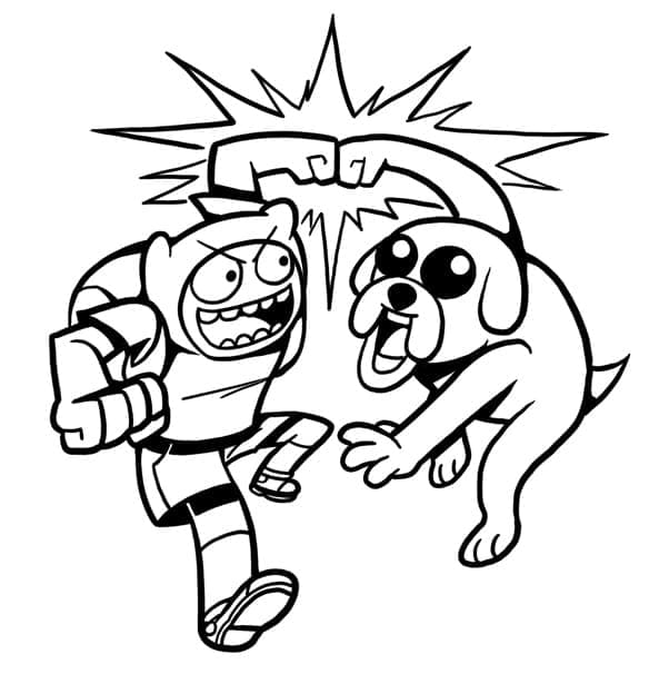 Kule Finn og Jake fargelegging