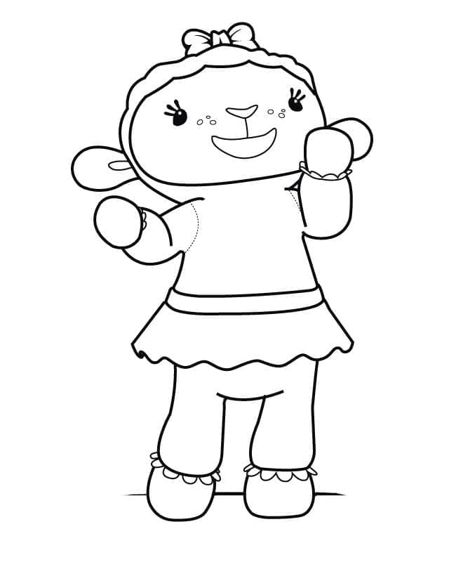 Lambie fra Doktor McStuffins fargelegging