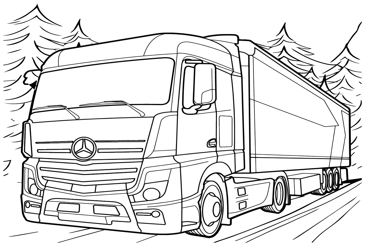 Lastebil Mercedes-Benz Actros fargeleggingsside