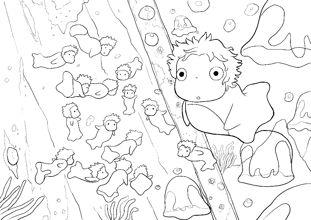 Lille Ponyo fargelegging