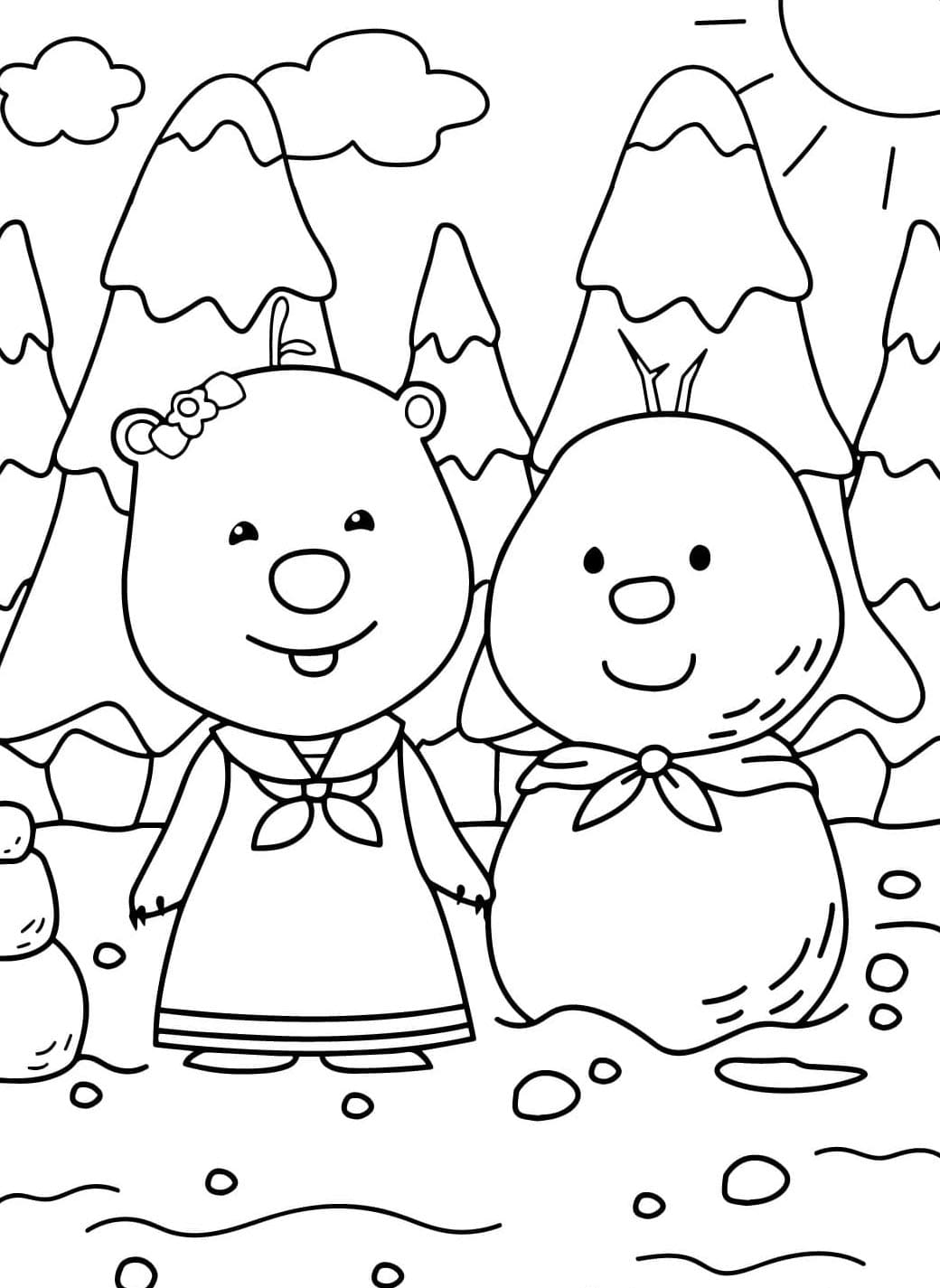 Løpe fra Pororo fargelegging