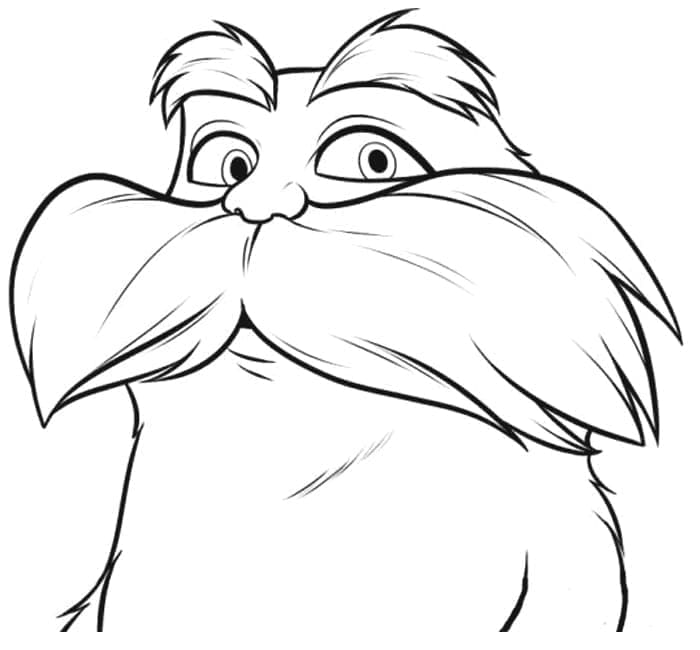 Lorax ansikt fargelegging
