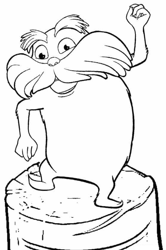 Lorax på tre fargelegging