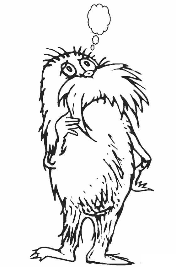 Lorax tenkning fargelegging