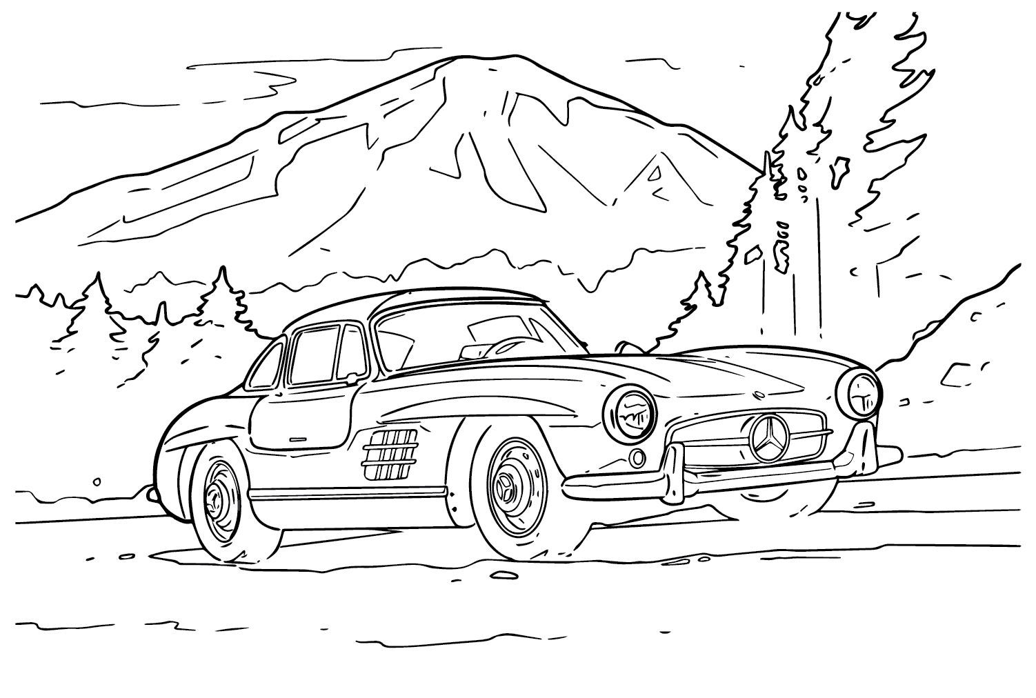 Mercedes-Benz bilder gratis fargeleggingsside