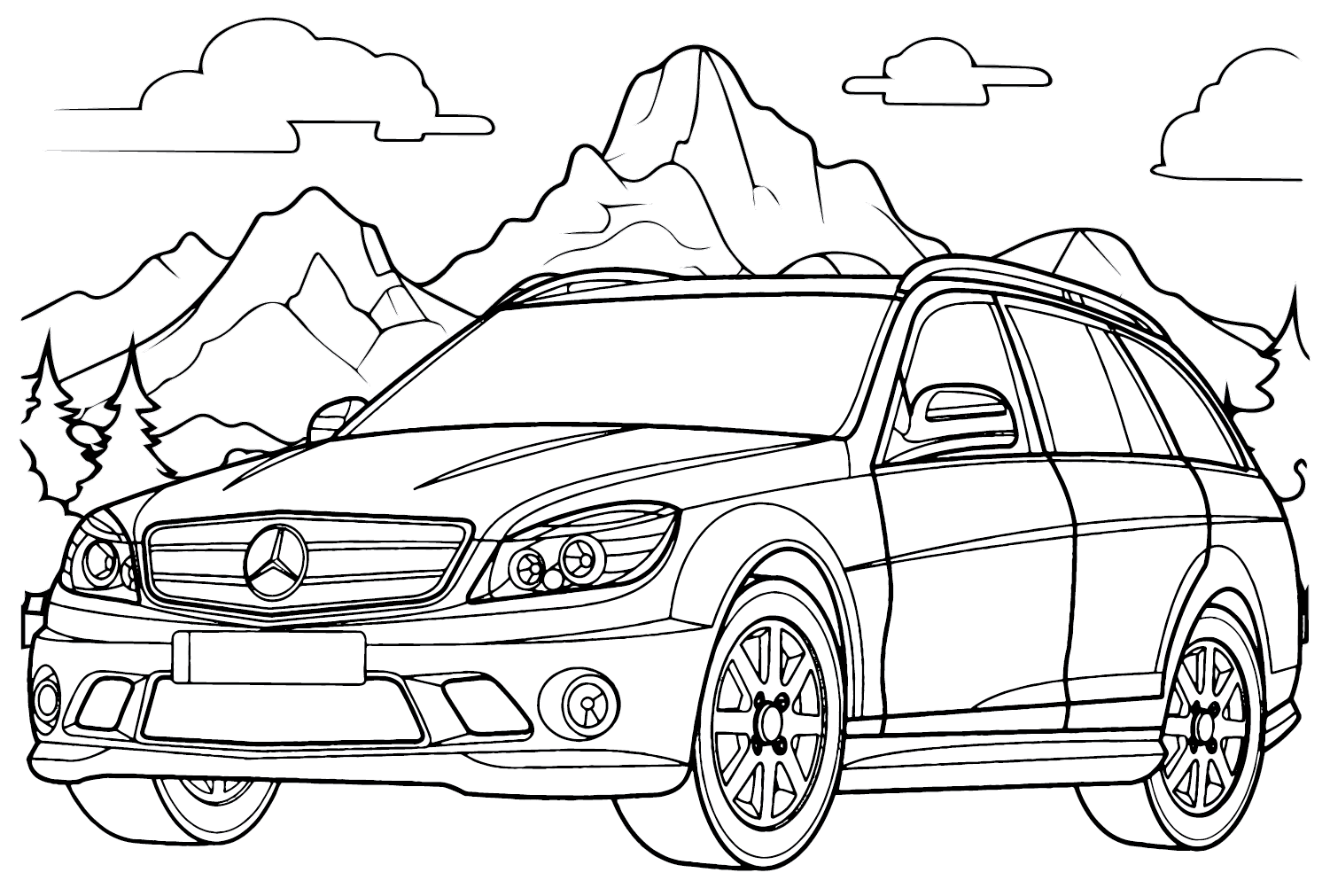 Mercedes-Benz C-Class wagon fargeleggingsside