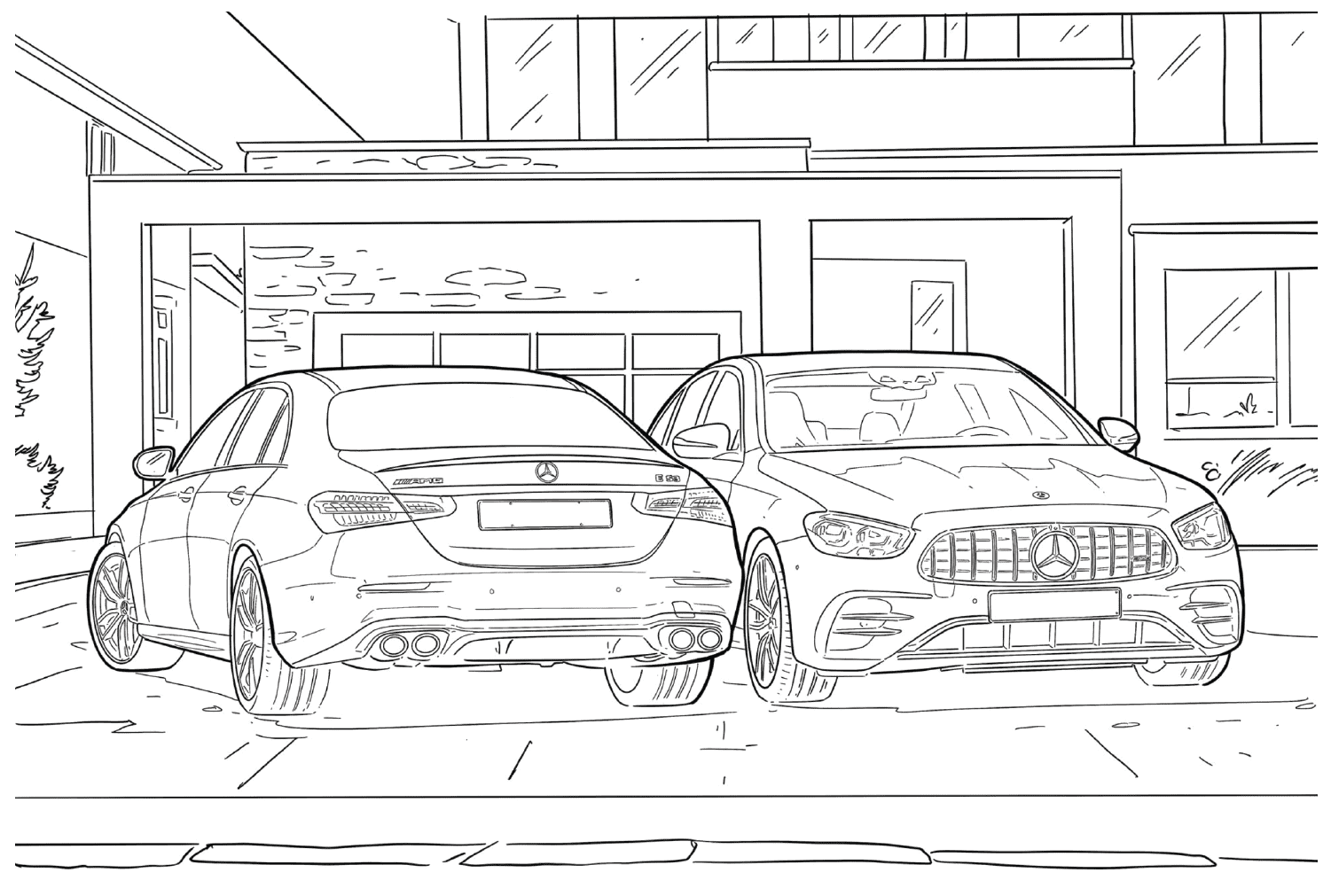 Mercedes-Benz til for barn fargeleggingsside