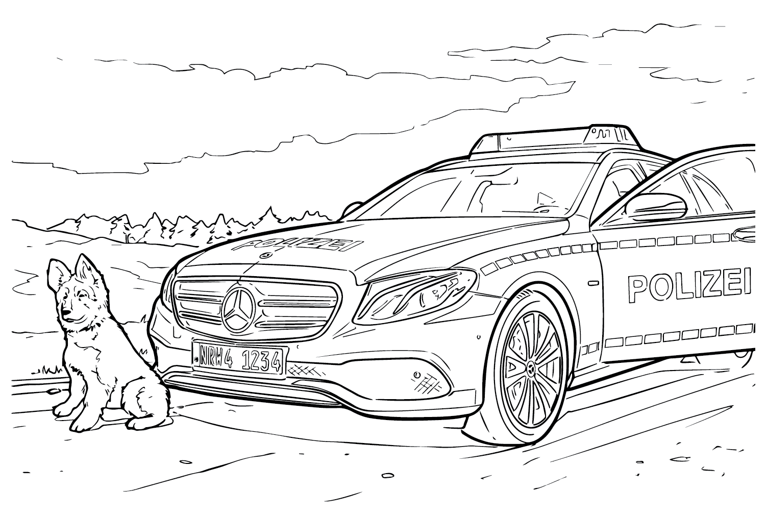 Mercedes-Benz til utskrift fargeleggingsside