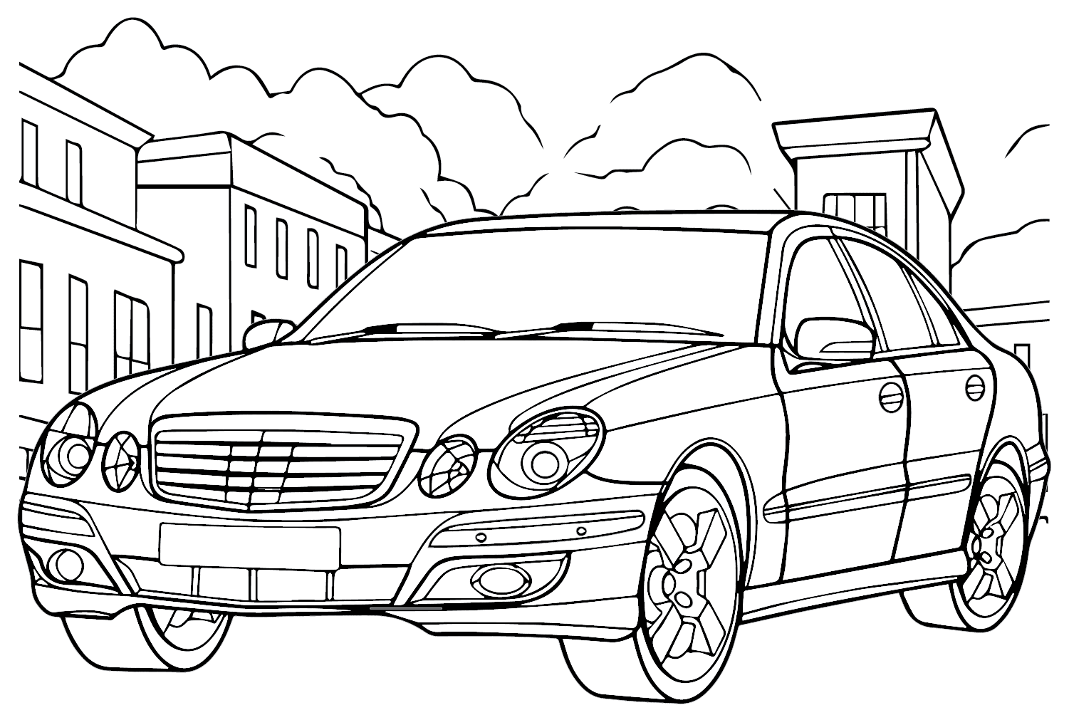 Mercedes E350 fargeleggingsside