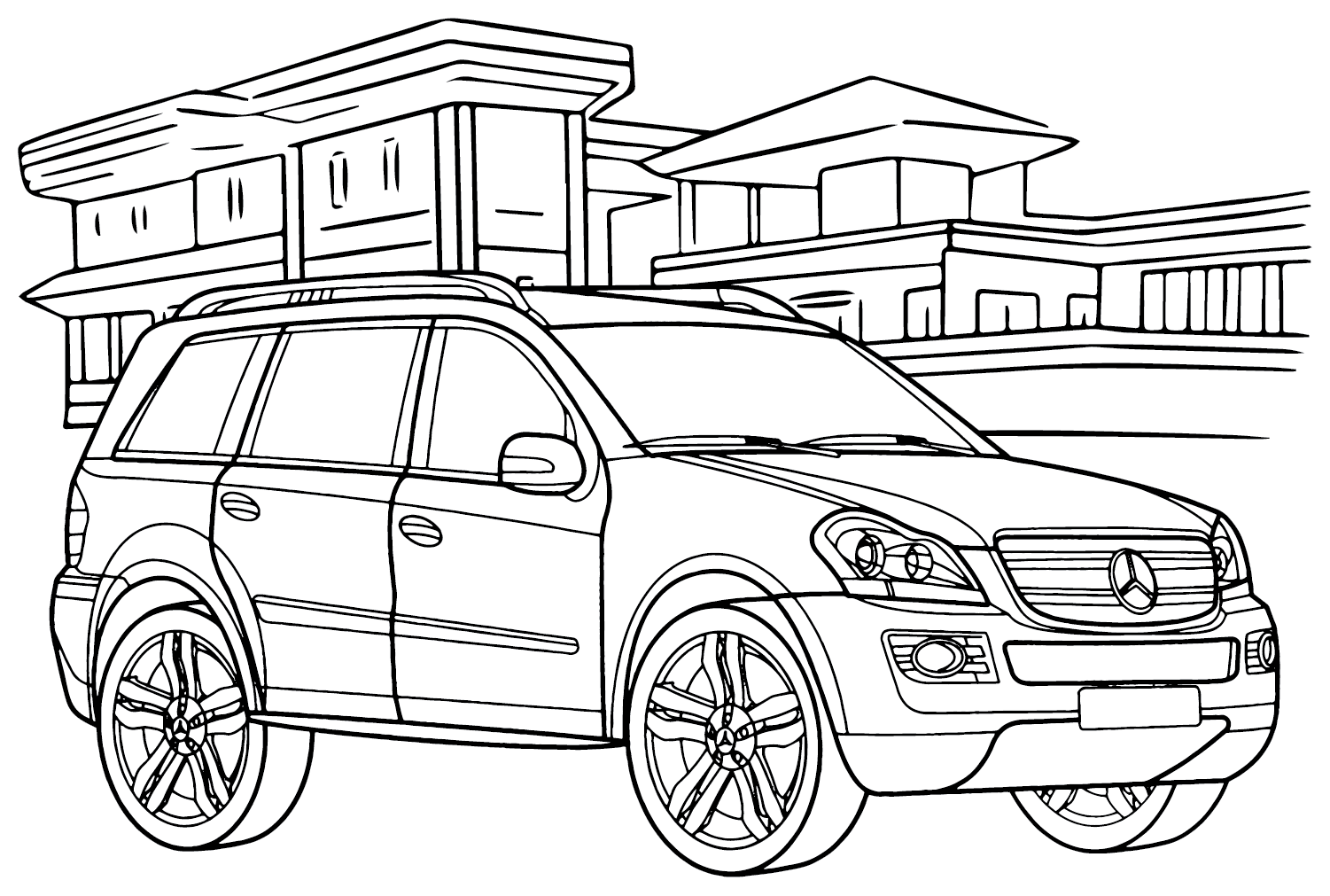 Mercedes i byen fargelegging