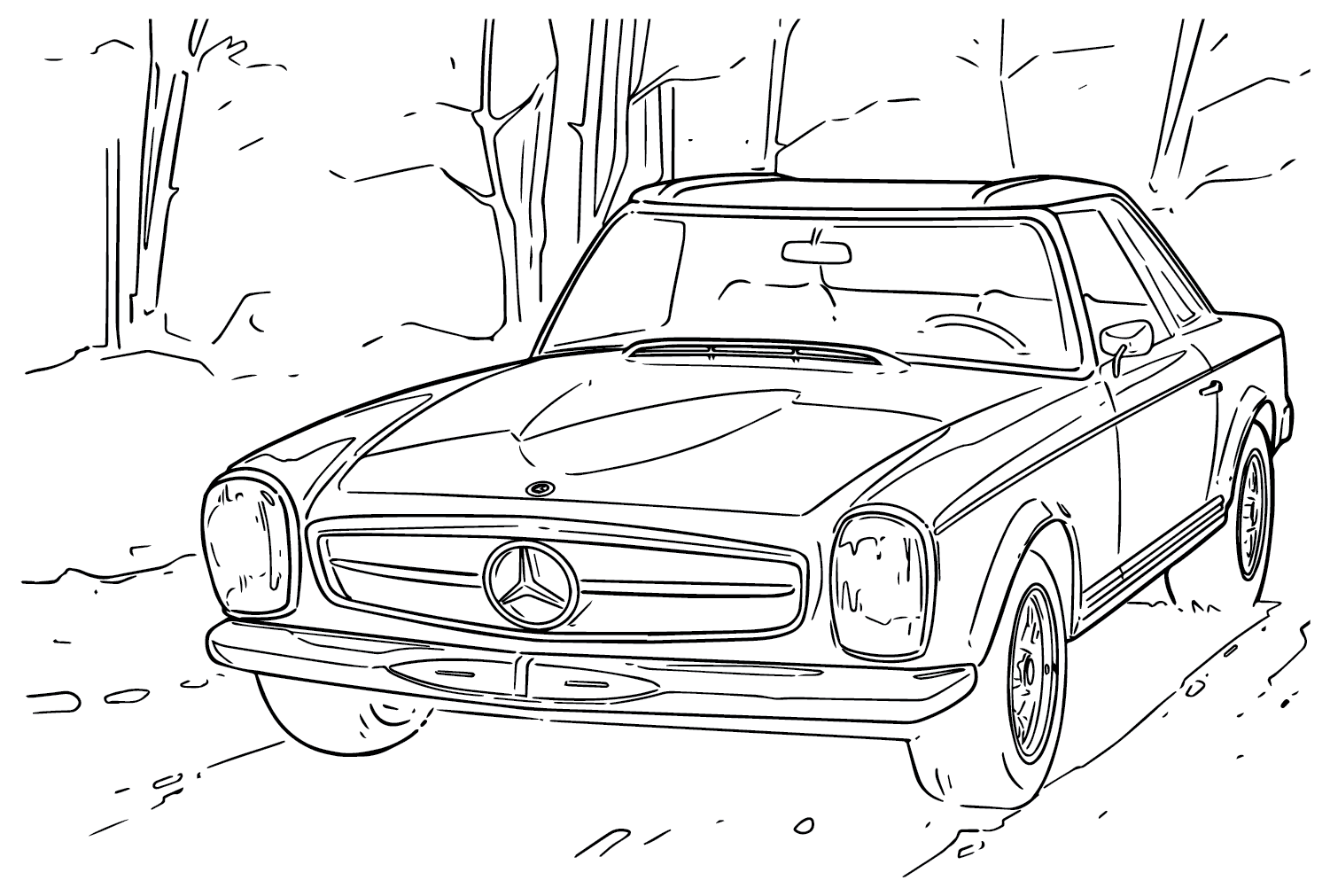 Mercedes luksus fargeleggingsside