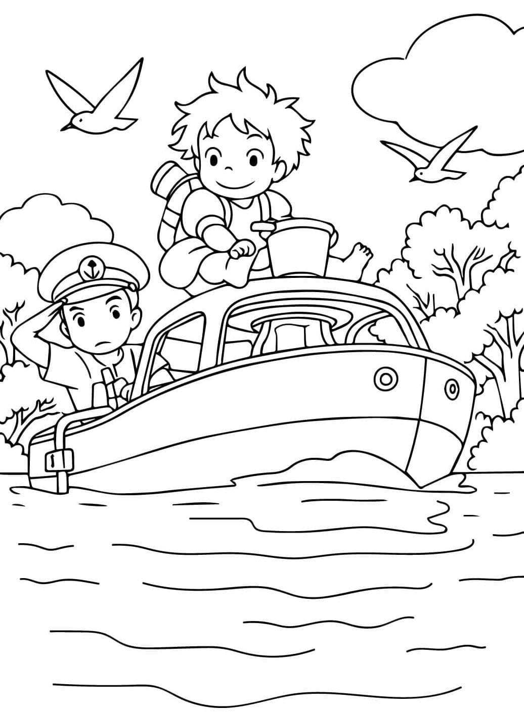 Ponyo Anime-bilde fargelegging