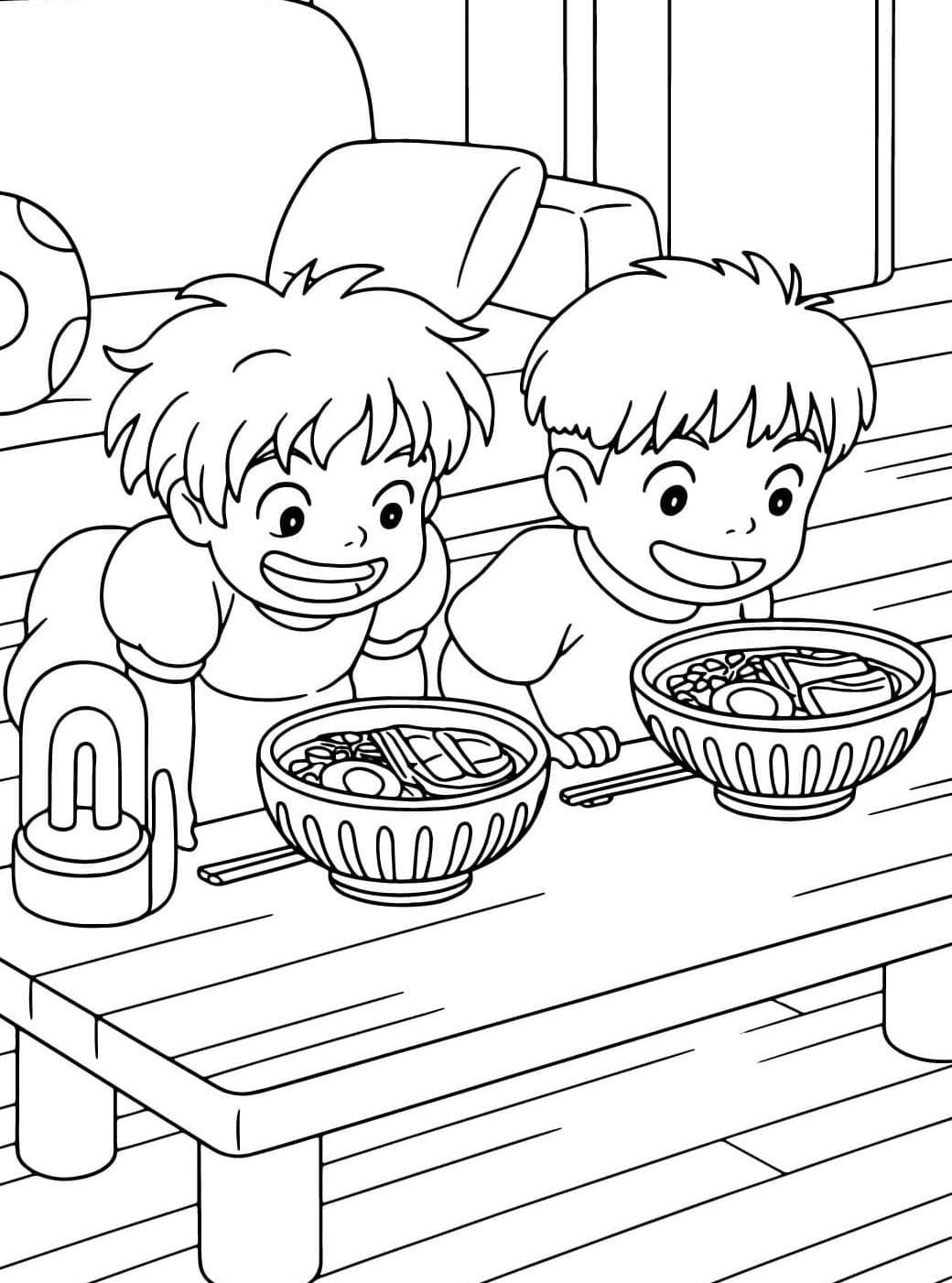 Ponyo-anime for barn fargelegging