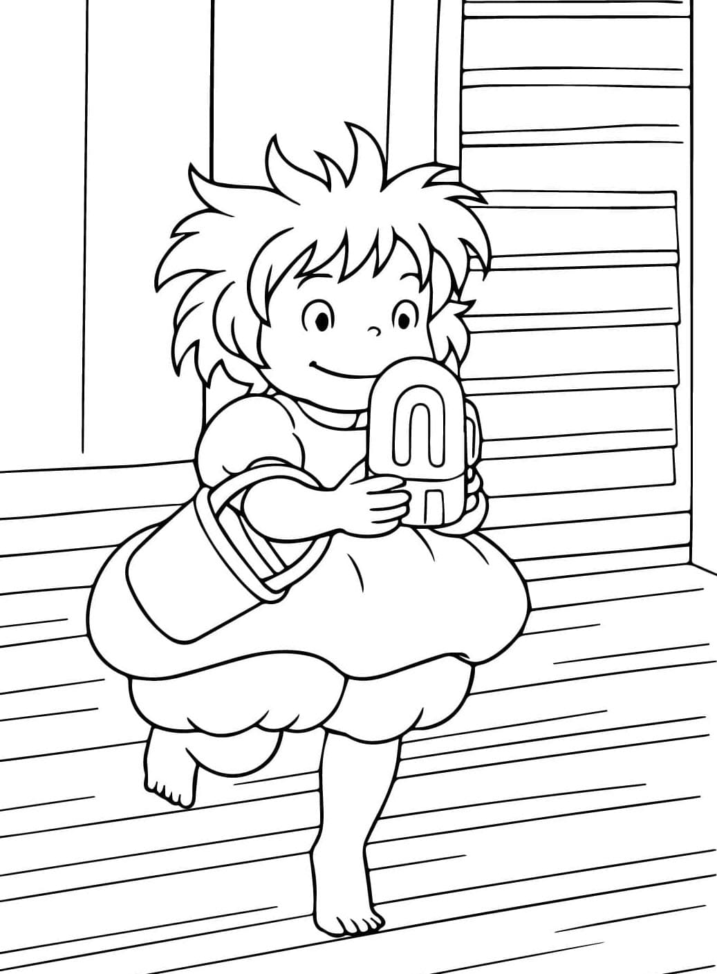 Ponyo-karakter fargelegging