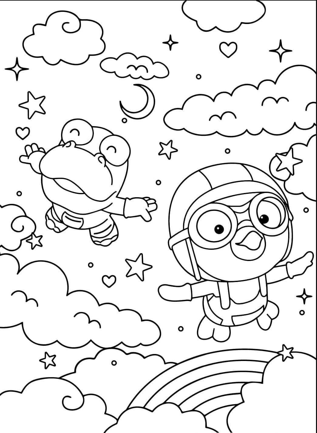 Pororo den lille pingvinen-bilder fargelegging