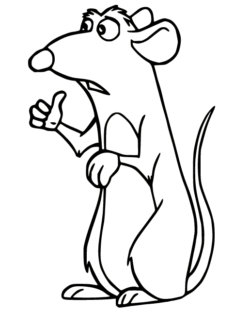 Remy fra Rottatouille fargelegging