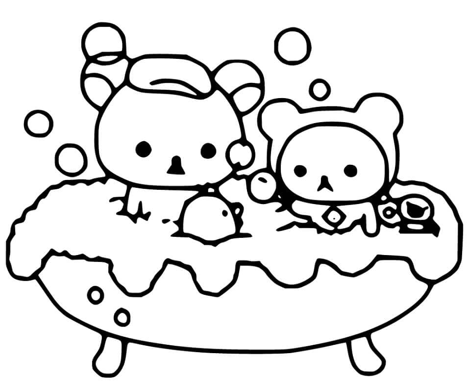 Rilakkuma bilde fargelegging
