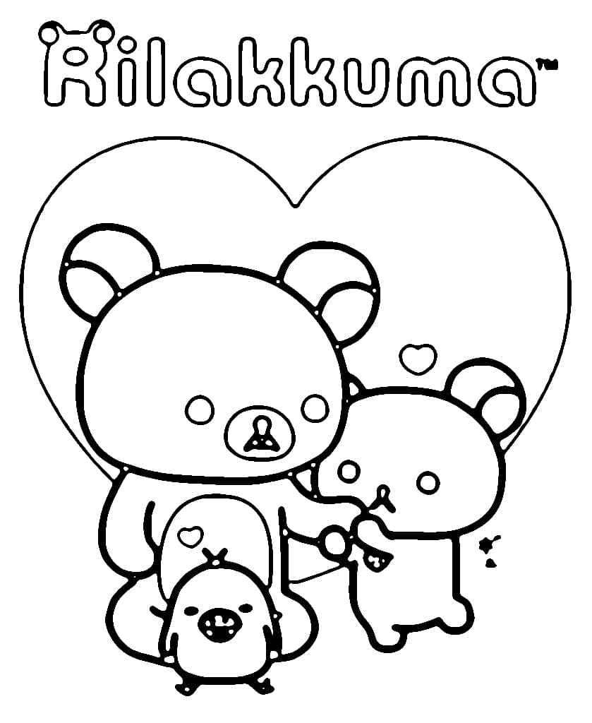 Rilakkuma for gratis utskrift fargelegging