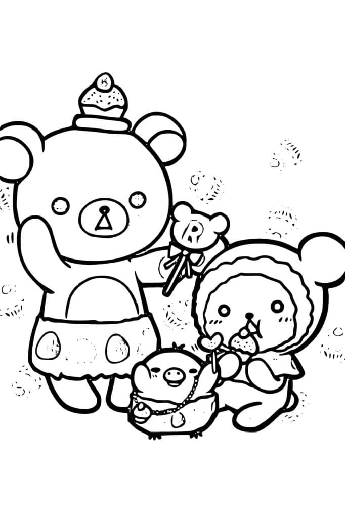 Rilakkuma Gratis utskrift fargelegging