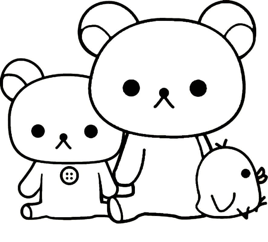 Rilakkuma med venner fargelegging