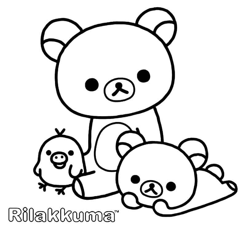Rilakkuma og venner fargelegging