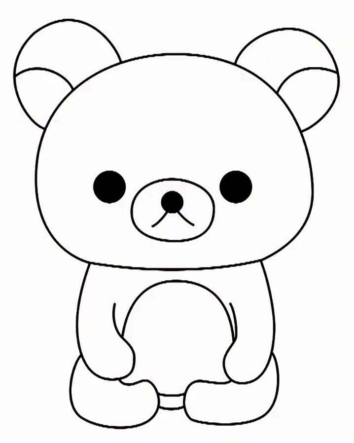 Rilakkuma sitter fargelegging