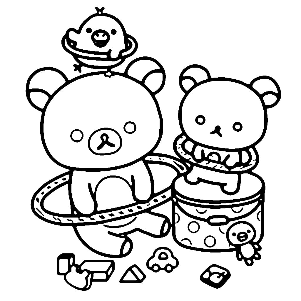 Rilakkuma til utskrift fargelegging